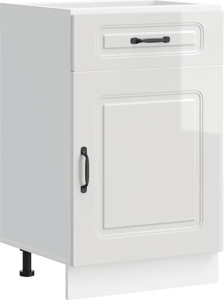 vidaXL Dulap bază de bucătărie „Kalmar” lemn prelucrat alb lucios