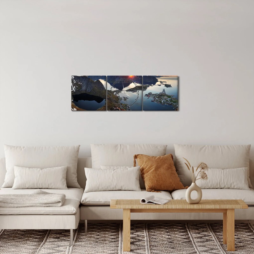 Tablou - Peisaj (cu ceas) (90x30 cm)
