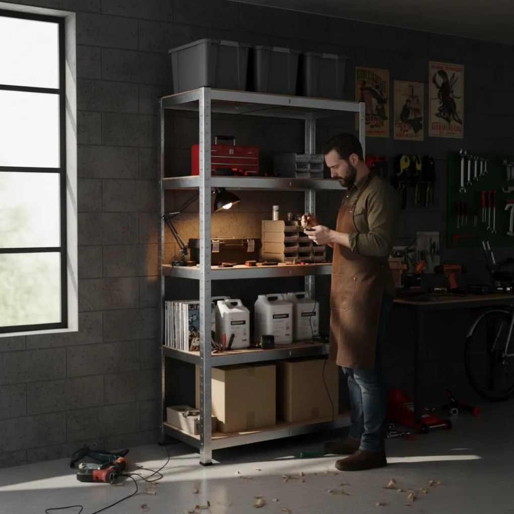 Raft cu capacitate mare HEAVY, max. 875kg, 90x40x180cm, argintiu Jurhan