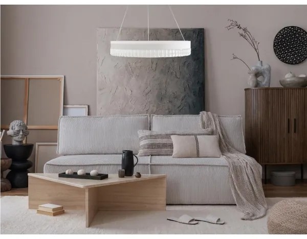 Lustră LED dimabilă pe cablu LED/80W/230V 3000-6500K alb + telecomandă