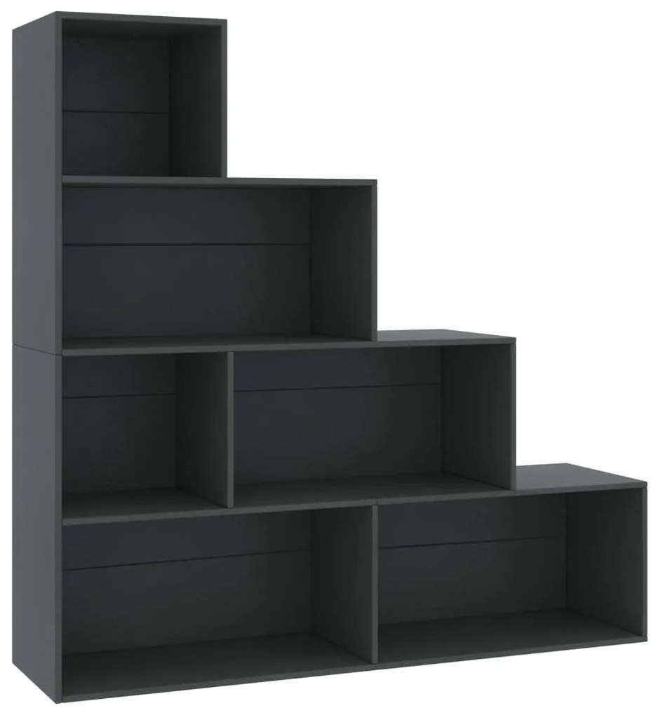 800659 vidaXL Bibliotecă/Separator cameră, gri, 155x24x160 cm, PAL
