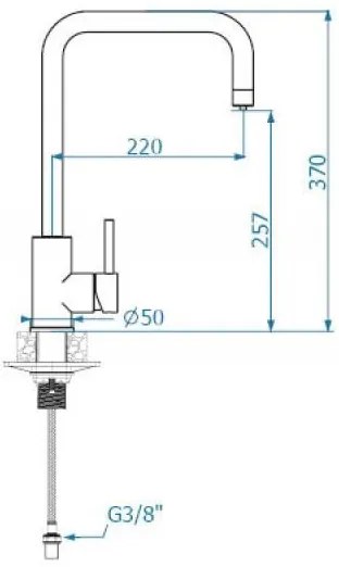 Baterie de chiuvetă ALVEUS 1139811 DUAL 37 cm bej