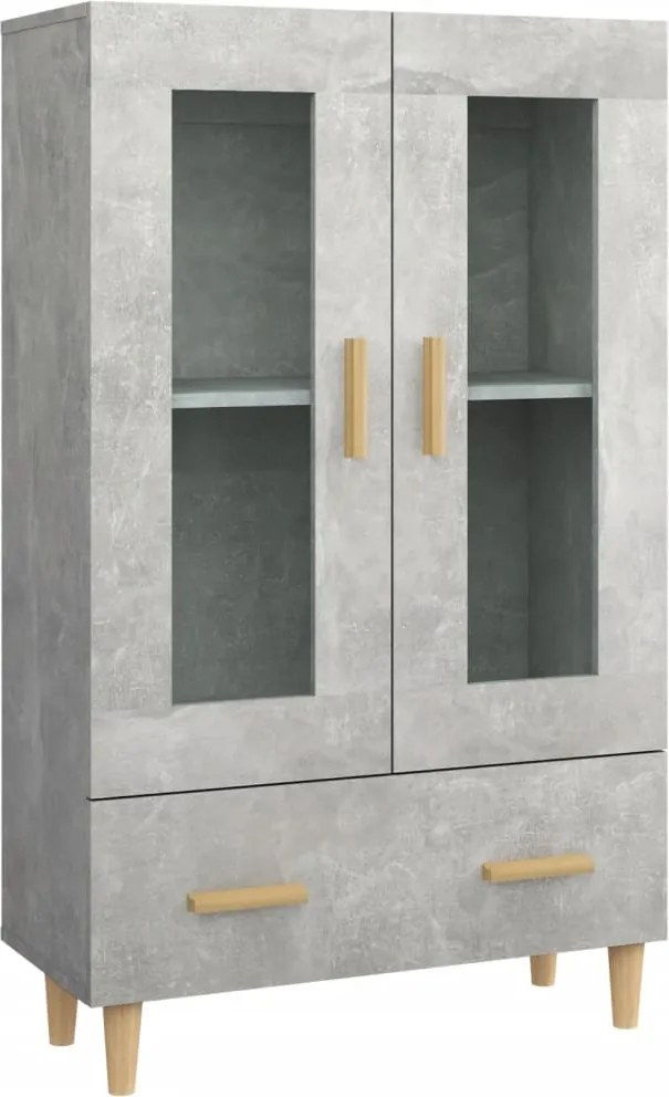 vidaXL Dulap înalt, gri beton, 70x31x115 cm, lemn compozit