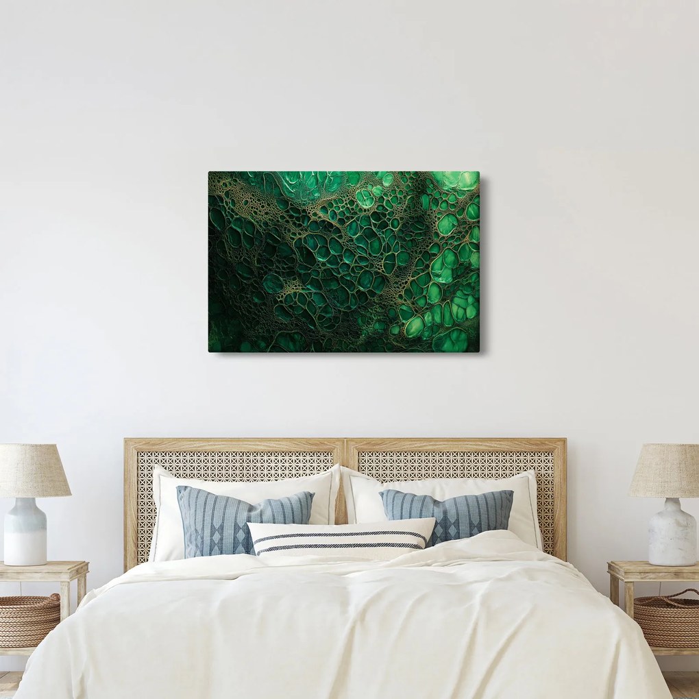 Tablou - Imagine microscopică verde (90x60 cm)