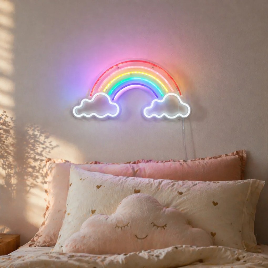 Lampă de perete neon Multicoloră cu LED - Rainbow