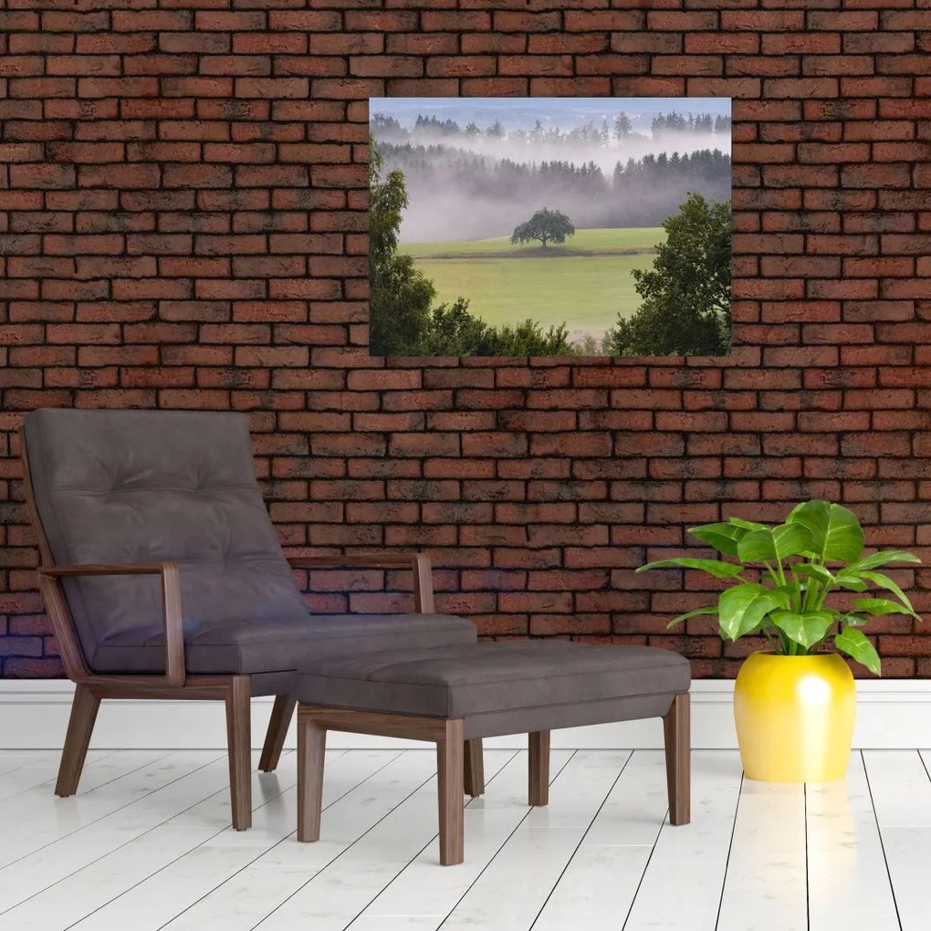 Tablou - Lunca cu copac (70x50 cm)