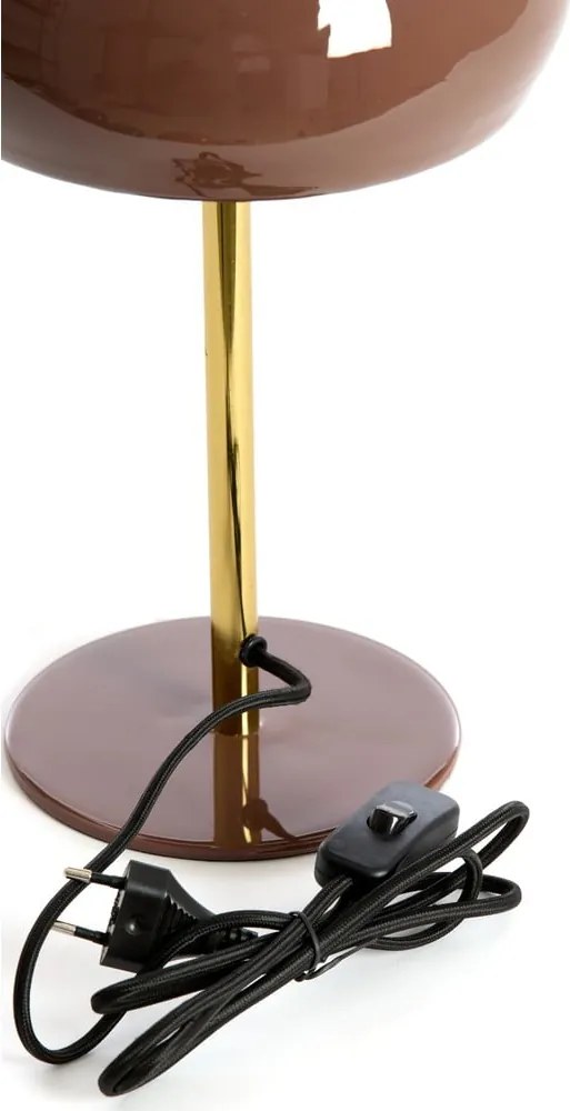 Veioză maro cu abajur din metal (înălțime 34 cm) Surin – Light &amp; Living