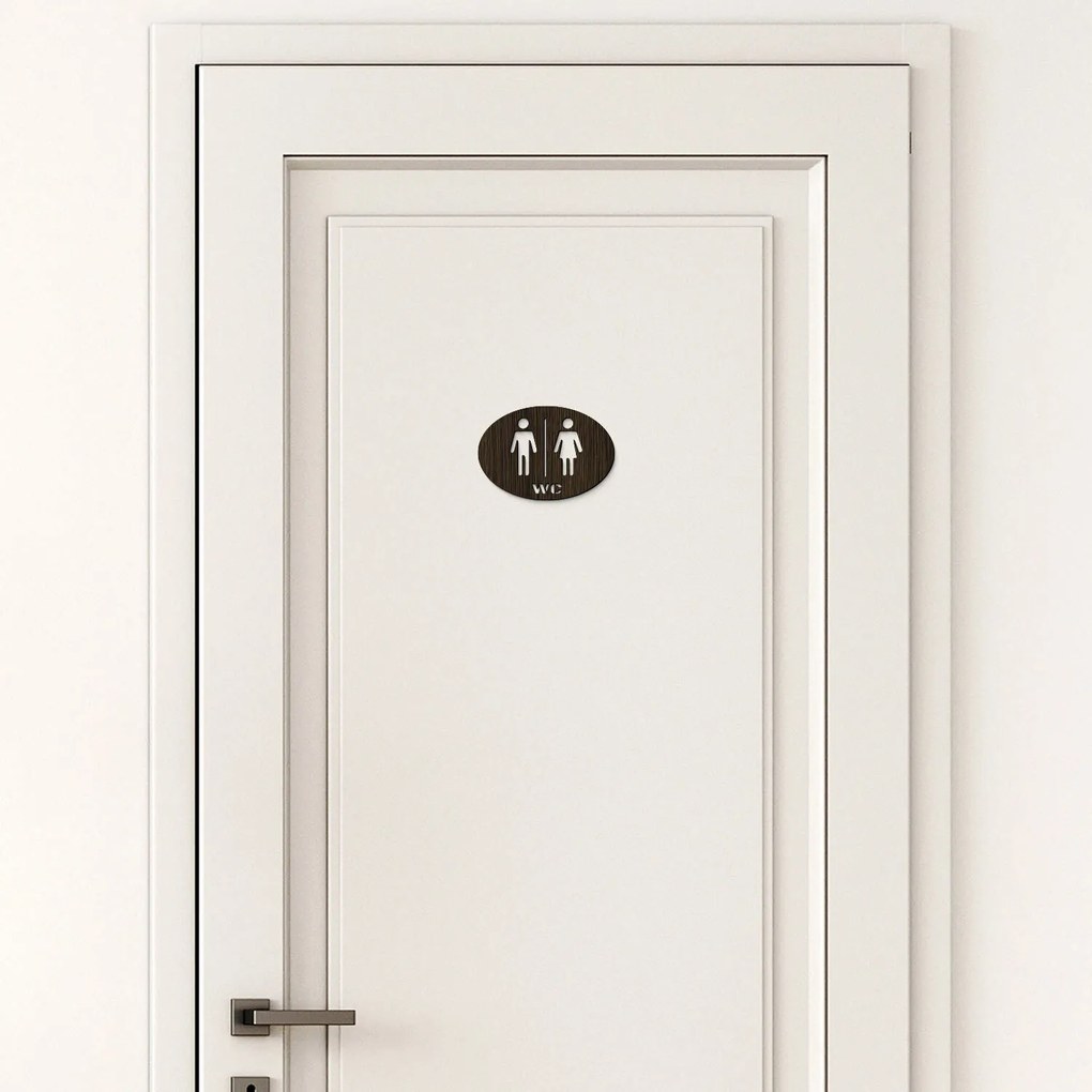DUBLEZ | Plăcuță indicatoare WC din lemn