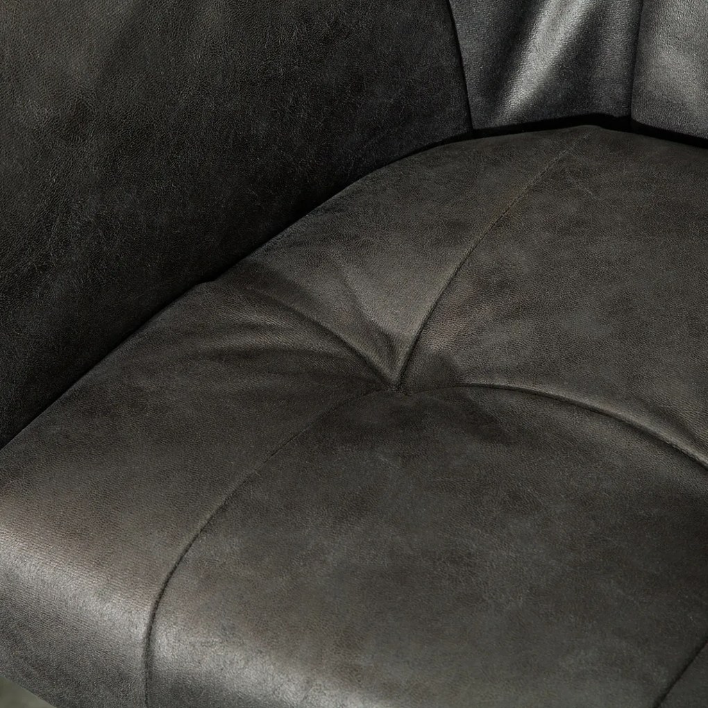 Scaun bar cu brate, elegant, Loft microfibra gri antic A-39081 VC