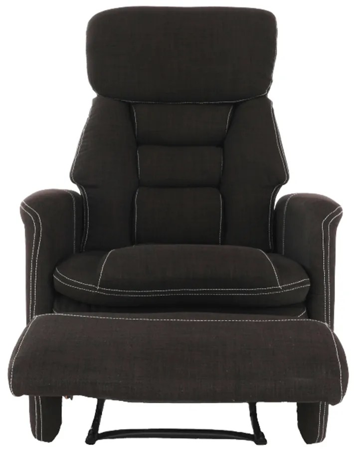 Fotoliu pentru relaxare, material textil ciocolatiu, KOMFY