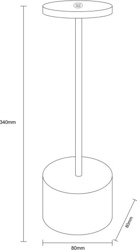 Globo 21019B - Lampă de birou LED reglabilă POLINA LED/1,2W/3,7V