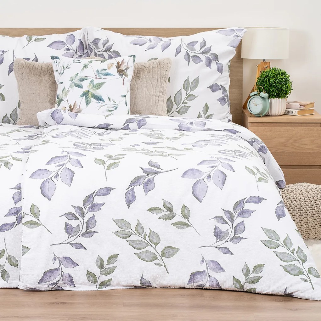Lenjerie de pat din crep 4Home Soft Leaves, 140 x 220 cm, 70 x 90 cm
