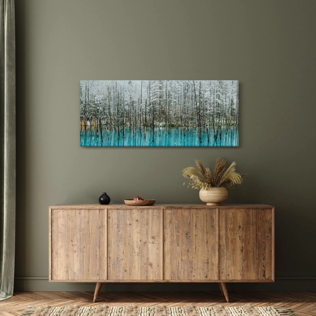Tablou - Pescărie turcoaz, Biei, Japonia (120x50 cm)