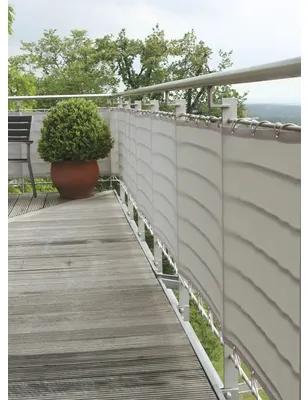 Apărătoare balcon, 90 x 500 cm, gri argintiu