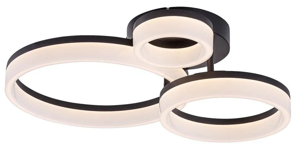 Plafoniera LED design geometric circular Amilia negru