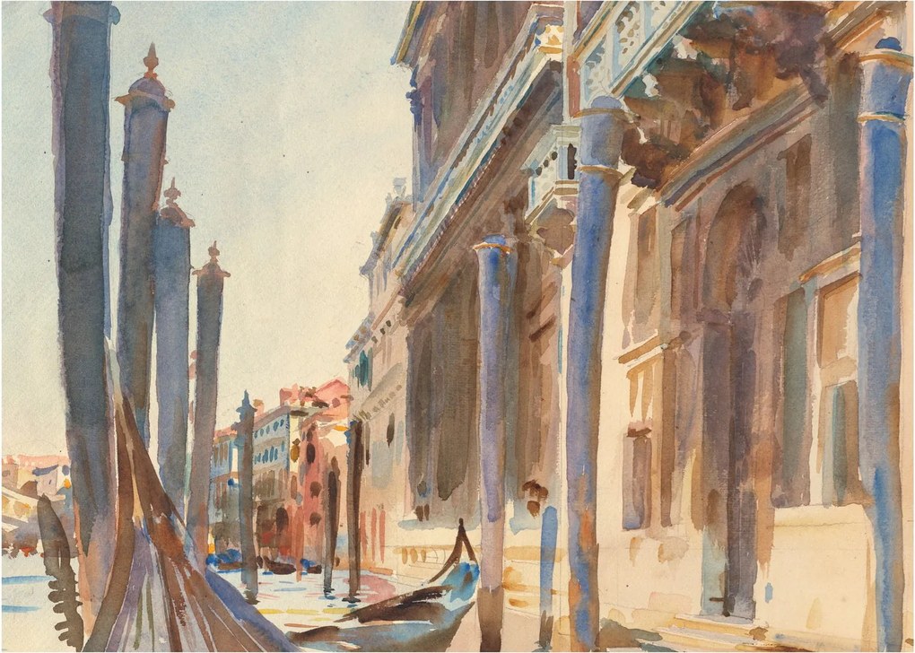 Tablou - John Singer Sargent, Gondola Moorings on the Grand Canal, reproducere (70x50 cm)