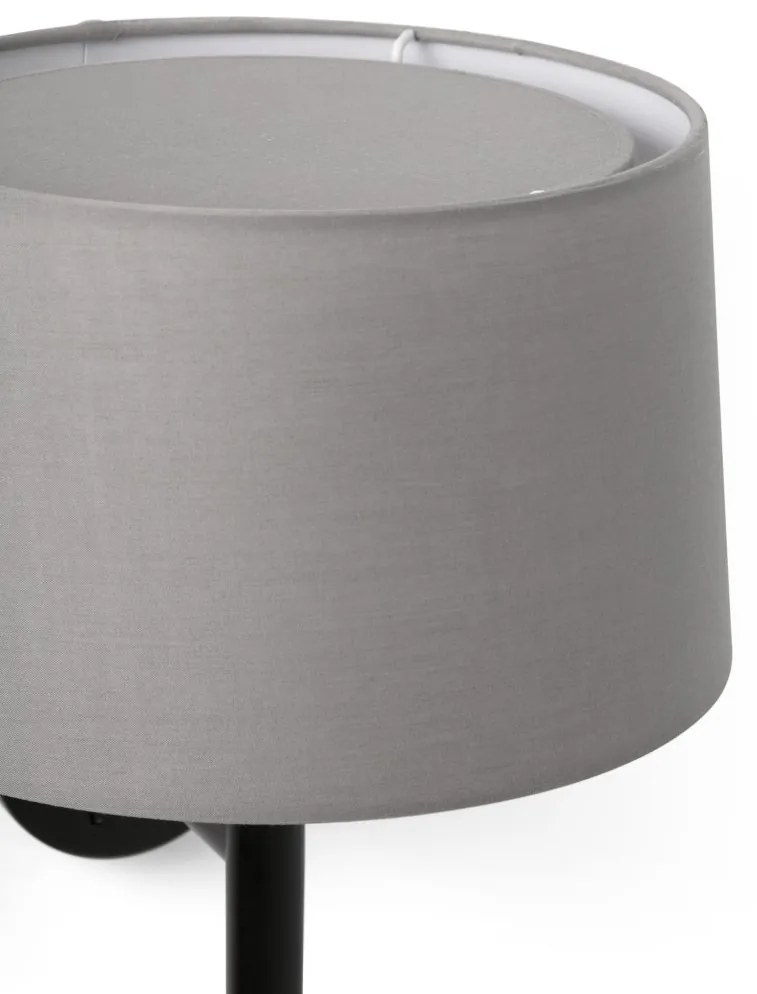 Aplica de perete cu reader LED WINDSOR negru, gri