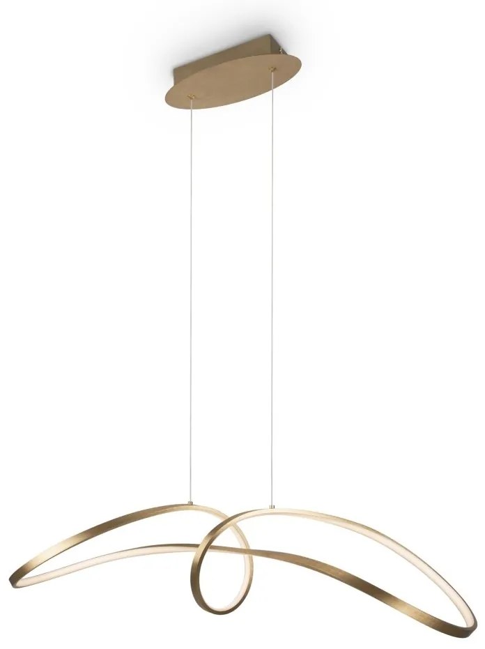 Lustra LED suspendata, design modern Curve auriu
