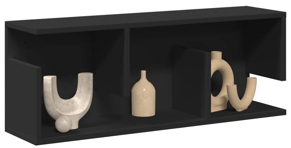 vidaXL Dulap de perete, negru, 80x20x30 cm, lemn prelucrat
