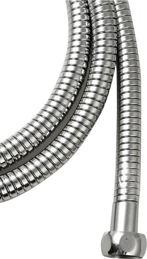 Furtun de duș argintiu lucios din oțel inoxidabil Lux – Sapho