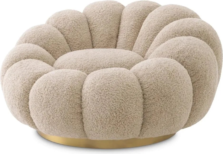 Fotoliu pivotant design elegant Mello, Canberra sand