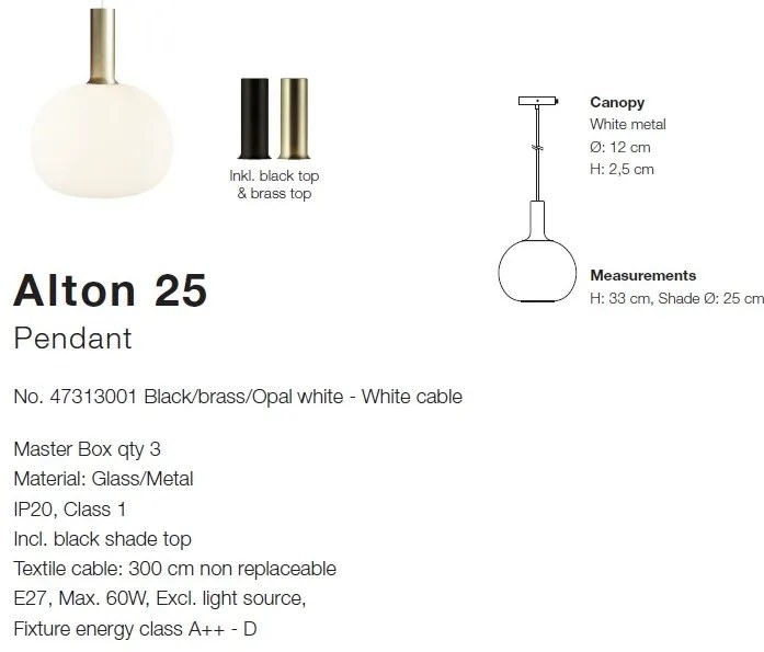 Lustra, Pendul design nordic Alton 25, alb 47313001 NL