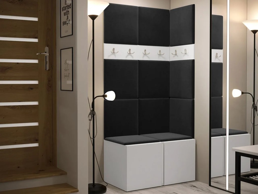 Mobilier hol Tovenaz I (Alb + Negru) . 1104759
