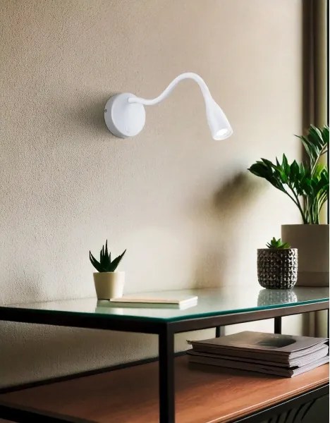 Eglo 901782 - Lampă LED de perete flexibilă cu USB OLIVANDINO LED/3,8W/230V albă