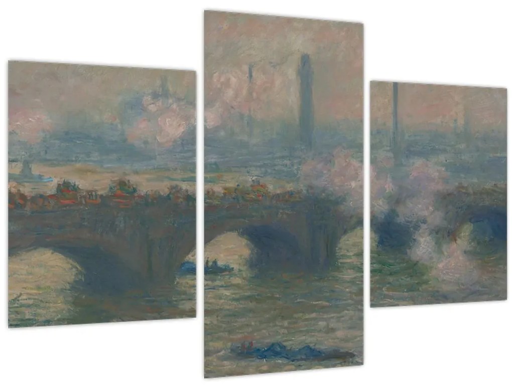 Tablou - Claude Monet, Waterloo Bridge, Gray Day, reproducere (90x60 cm)