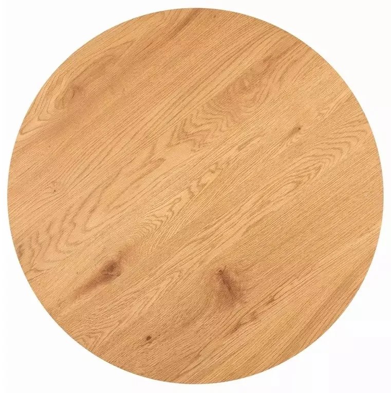 Masa rotunda Aster stejar/negru mat ø100/h76 cm