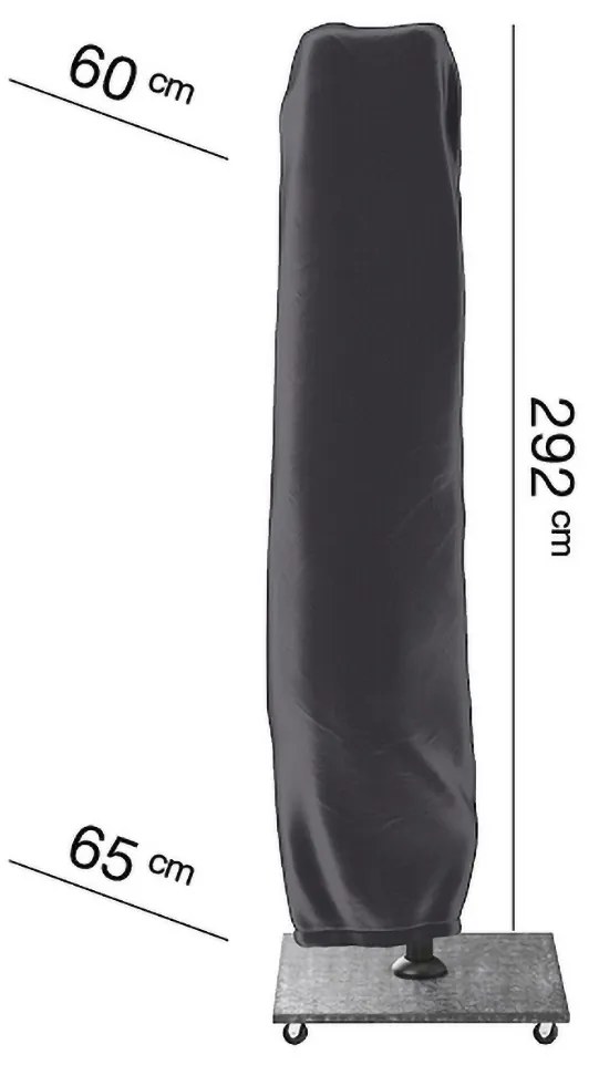 Husa mobilier gradina AeroCover pentru umbrela de terasa, 292x65 cm, patrata, antracit