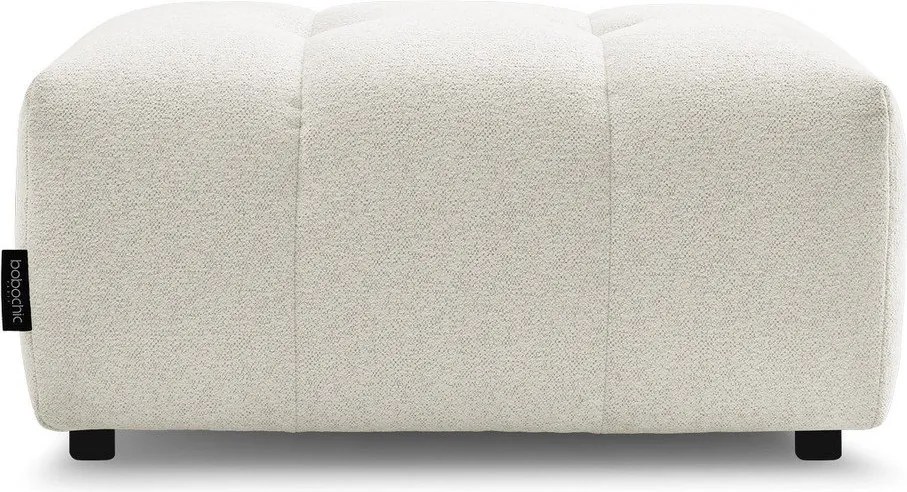 Taburet alb cu tapițerie din chenille Roxelane – Bobochic Paris