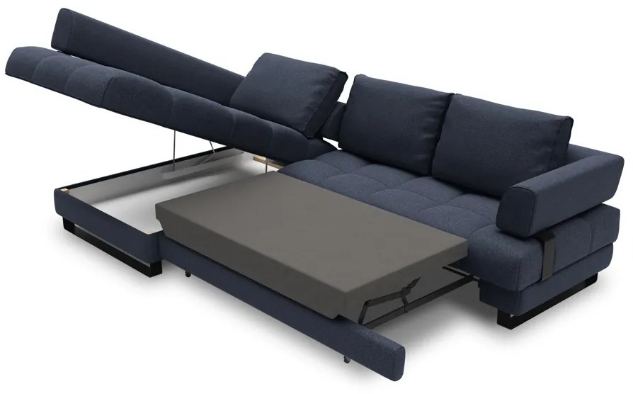 Coltar extensibil Clinton 5 locuri stofa L242