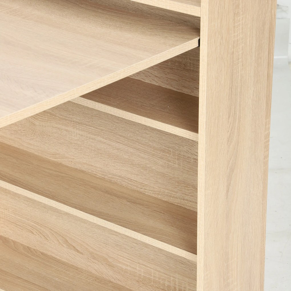 HOMCOM Masă pliabilă cu raft, design industrial, economisire de spațiu, pentru spații mici, 78,5 x 91 x 93 cm, Stejar | Aosom Romania