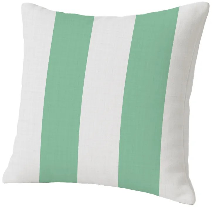 Set 2 fete de perna decorative STRIPES 45x45 cm, alb-verde
