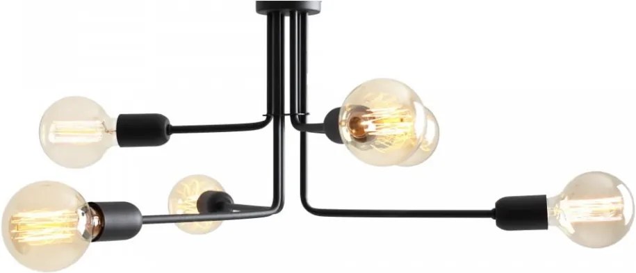 Candelabru metalic negru cu 6 becuri Vanwerk 63 Custom Form