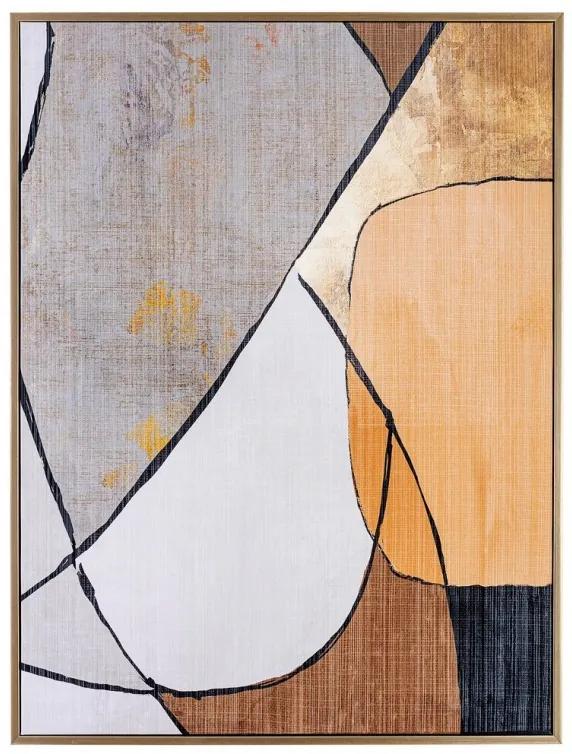Tablou decorativ multicolor din lemn de Pin si panza, 60x3,2x80 cm, Galeria Abstract Bizzotto