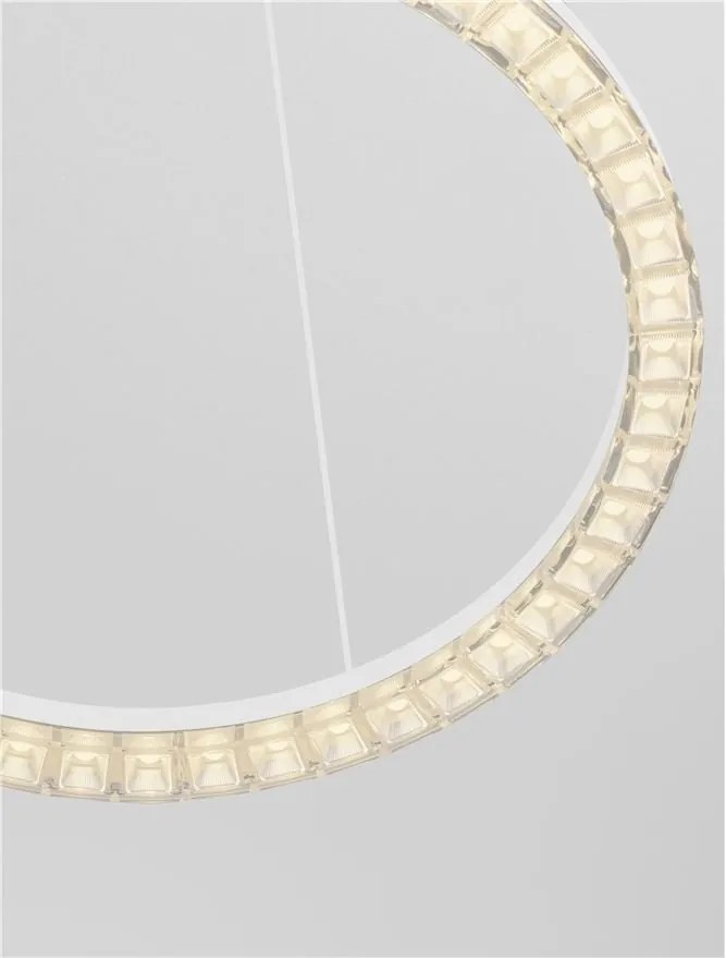 Lustra circulara aluminiu alb GREAMY D-46cm