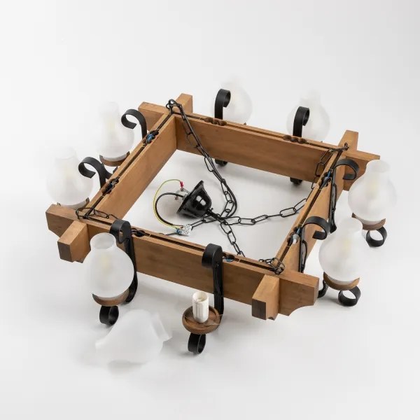 Lustră pe lanț Brilagi QUEEN 8xE14/40W/230V fag