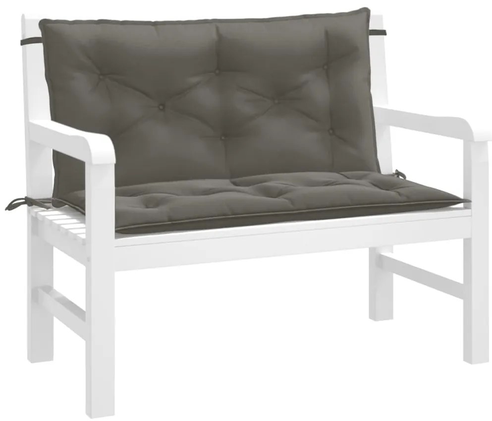vidaXL Pernă bancă de grădină 2buc melanj gri închis 100x50x7cm textil