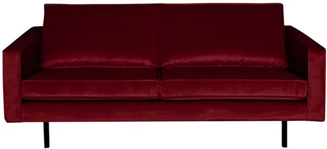Canapea rosie din catifea pentru 2,5 persoane Rodeo Red Be Pure Home