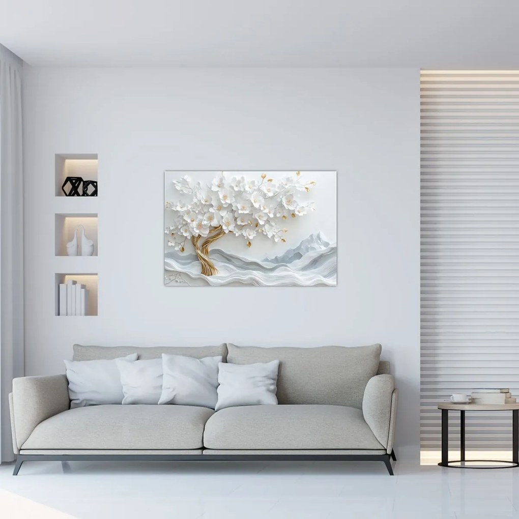 Tablou – Arborele vieții 3D elegant (90x60 cm)
