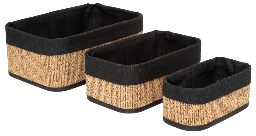 Set 3 cosuri Stemy, bambus, 31 x 21 x 12.5 cm