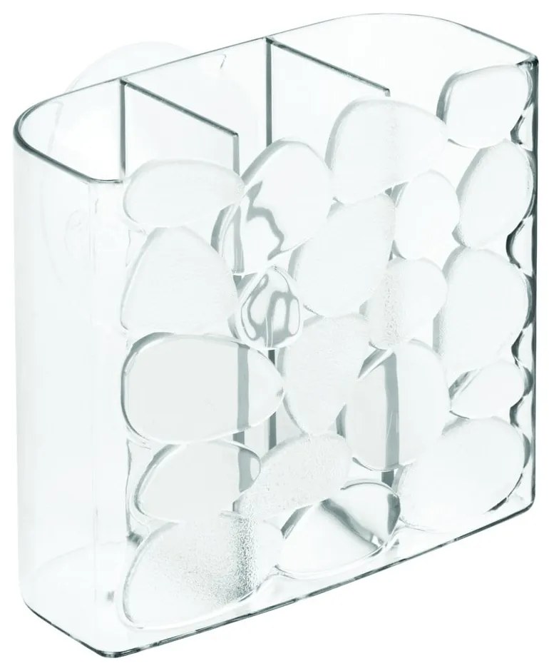 Recipient transparent pentru periuțe de dinți iDesign Pebblz, 11 x 6 cm