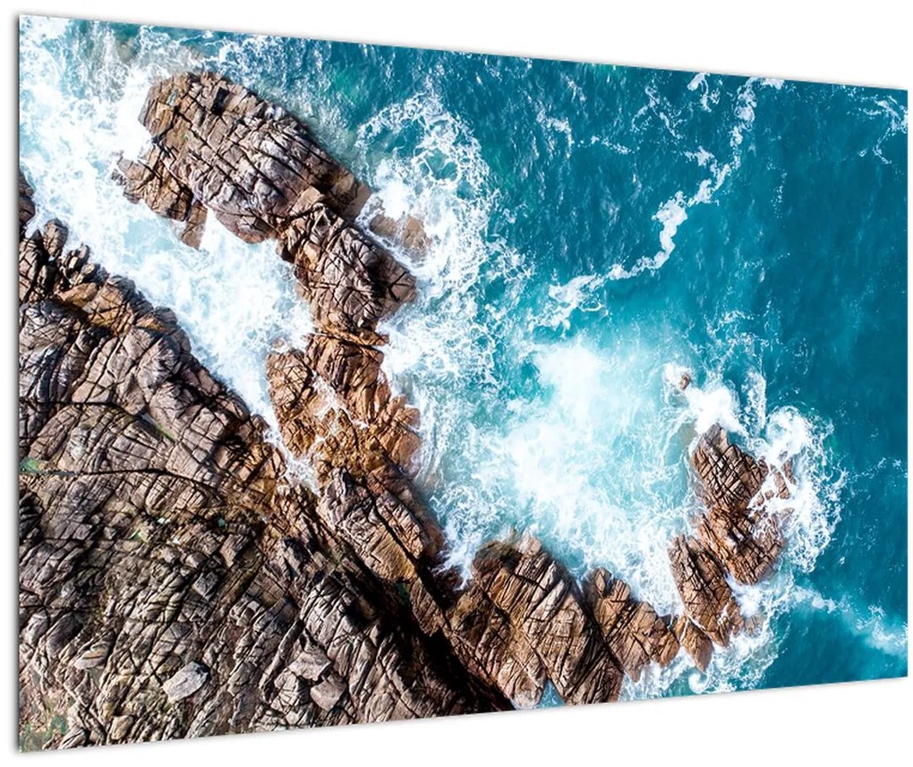 Tablou cu stânci și mare (90x60 cm)