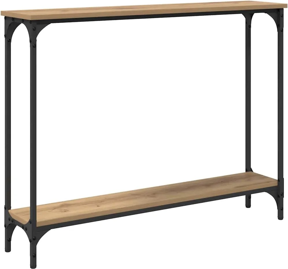 vidaXL Masă de consolă cu raft Stejar Artizanal 100 x 22,5 x 75 cm