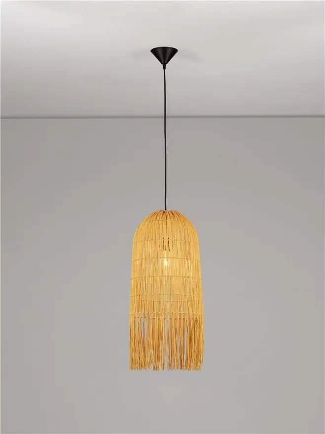 Lustra suspendata stil natural ratan galben VENA