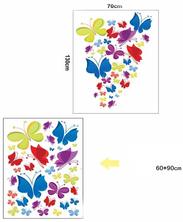 Sticker perete Colourful Butterflies
