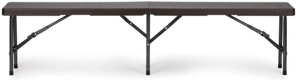 Set catering masă + 2 bănci 180cm Brown Rattan