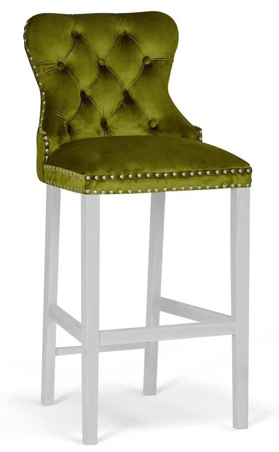 Scaun Bar Madame Olive/Alb BL75 L70 cm